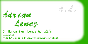 adrian lencz business card